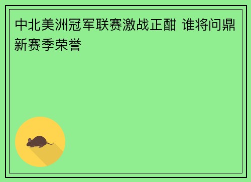 中北美洲冠军联赛激战正酣 谁将问鼎新赛季荣誉